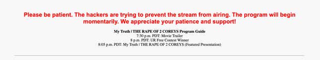 Image for article titled Corey Feldman Blames Hackers for Online Documentary Debacle