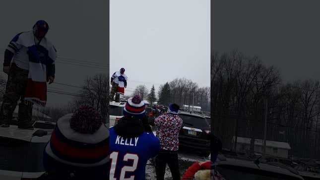 Bills Fan Destroys Table, His Own Leg<em></em>