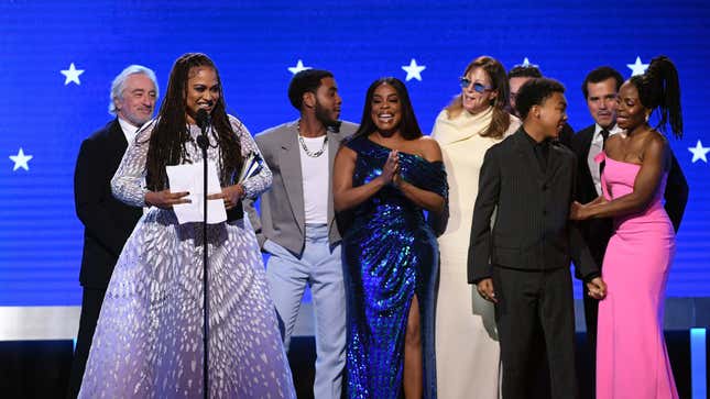 Ava DuVernay (2nd L) and fellow cast and crew of ‘When They See Us’ accept the Best Limited Series award for ‘When They See Us’ onstage during the 25th Annual Critics’ Choice Awards on Jan. 12, 2020, in Santa Monica, Calif.