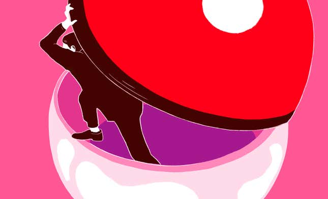 SHE RETURNS — [ID: A GIF from a 3ds Pokémon game. A pokeball