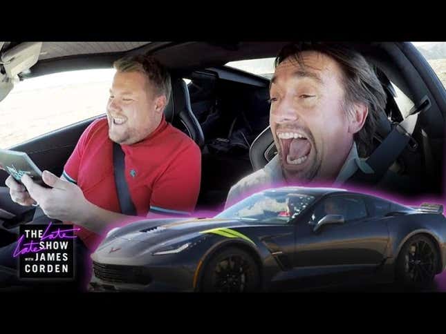 Get Hype For <i>The Grand Tour</i> In James Corden's Corvette Race Track Quiz Battle