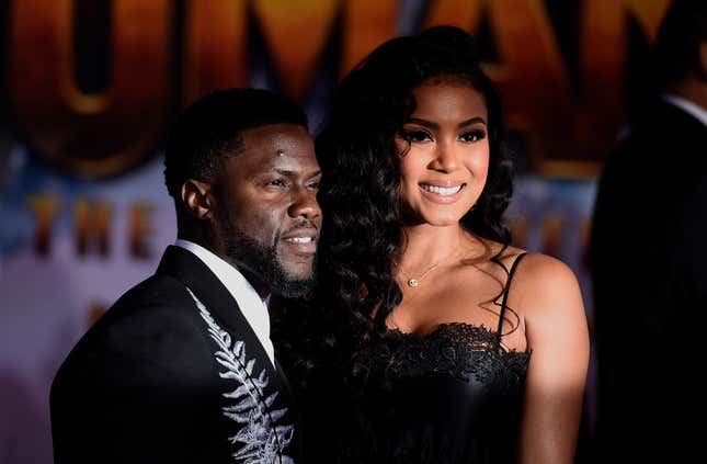 Kevin Hart and wife Eniko Parrish 