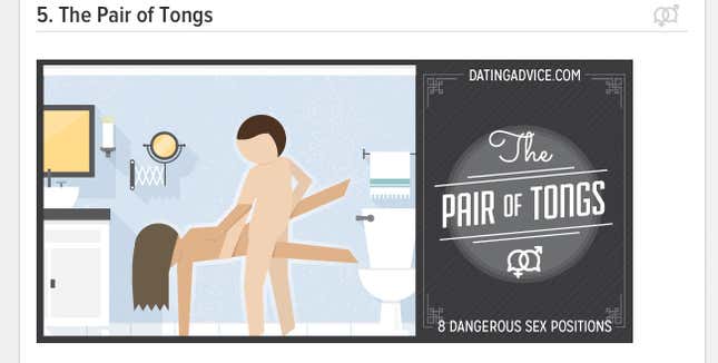 Image for article titled Is There Any Such Thing as a Dangerous Sex Position?