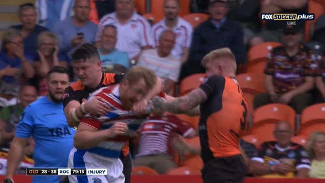 Injured Rugby League Player Miraculously Healed Once Punches Start Being Thrown