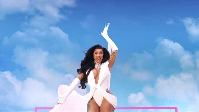 Image for article titled Cardi B Using a White Man As a Table, and Other Important Moments from the 'Up' Video