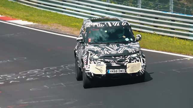 Image for article titled 2021 Land Rover Defender Spied Testing On The Nürburgring Again