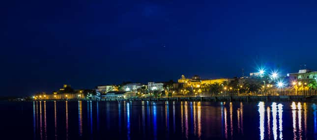 Image of Santo Domingo, the Dominican Republic, at night.