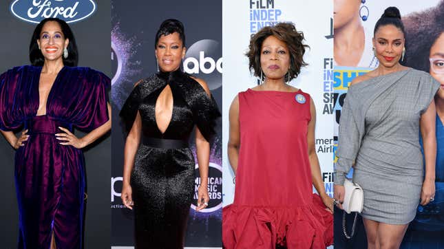 Tracee Ellis Ross on February 22, 2020; Regina King on November 24, 2019; Alfre Woodard on February 08, 2020; Sanaa Lathan on April 08, 2019.