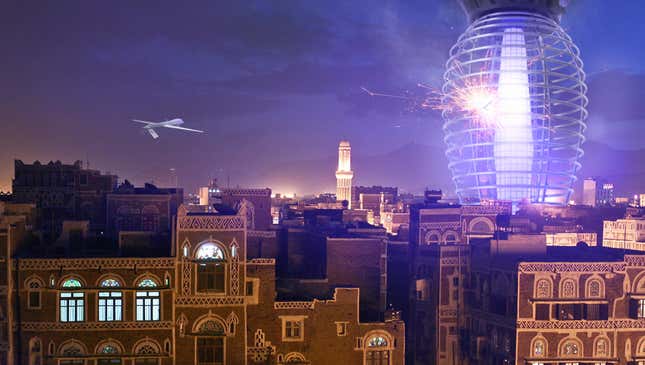 Image for article titled Yemen Unveils New 80-Story Drone Zapper