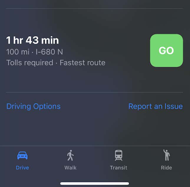Image for article titled How to Avoid Tolls and Highways on Google Maps, Apple Maps and Waze