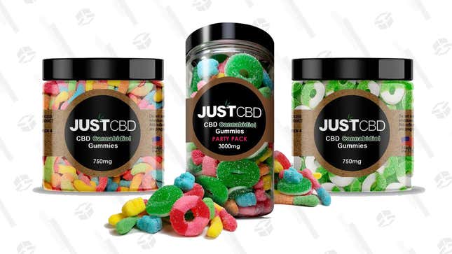 Image for article titled JustCBD Is Giving You 25% off CBD Gummies So You Can Finally Get Some Rest [Exclusive]