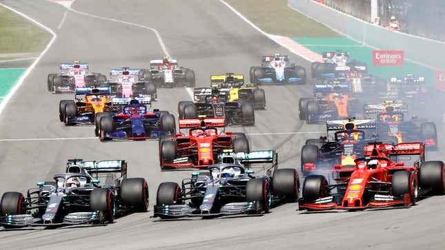 Image for article titled Lewis Hamilton Heads Fifth Mercedes 1-2 Victory In A Row At The Spanish Grand Prix