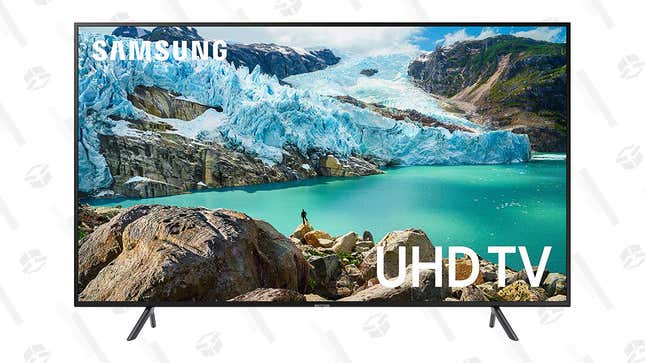 Samsung 50&quot; 4K HDR TV | $348 | Amazon | Also at Walmart
Samsung 55&quot; 4K HDR TV | $548 | Amazon | Also at Walmart 
Samsung 75&quot; 4K HDR TV | $748 | Amazon | Also at Walmart
Samsung 55&quot; QLED 4K HDR Q60 Series | $698 | Amazon | Also at Walmart
Samsung 65&quot; QLED 4K HDR Q70 Series | $1198 | Amazon | Also at Walmart
Samsung 65&quot; QLED 4K HDR Q80 Series | $1698 | Amazon | Also at Walmart
Samsung 65&quot; QLED 4K HDR Q90 Series | $2198 | Amazon | Also at Walmart 