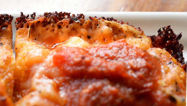 A Detroit-style pizza (not from Moto)