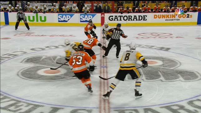 Penguins Score Twice In 5 Seconds