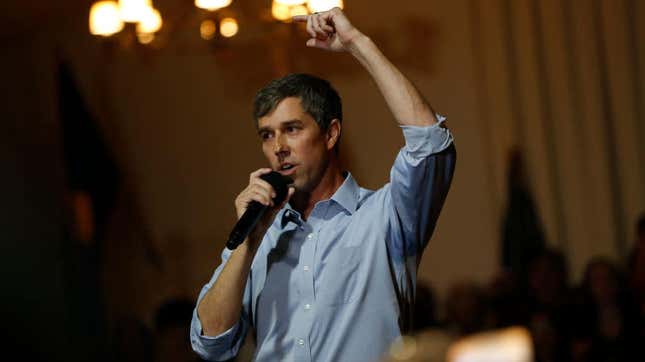 Image for article titled Presidential candidate Beto O’Rourke somehow made an apolitical punk playlist