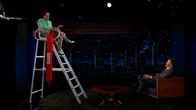 Eric Andre tells Jimmy Kimmel about his show's belated return from a safe, elevated distance