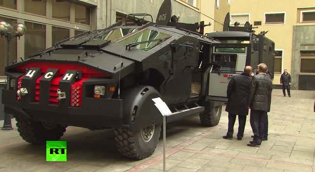 Putin Inspects The Federal Security Service's 'Punisher' And Other Intimidating Vehicles