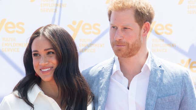 Meghan, Duchess of Sussex and Prince Harry, Duke of Sussex visit Tembisa township on October 2, 2019, in Johannesburg, South Africa.