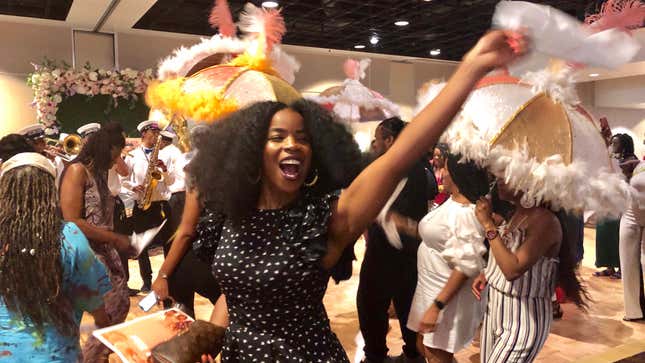 The Root’s Felice Léon celebrates the end of Essence Festival 2019 at Color of Change’s Black Women Brunch