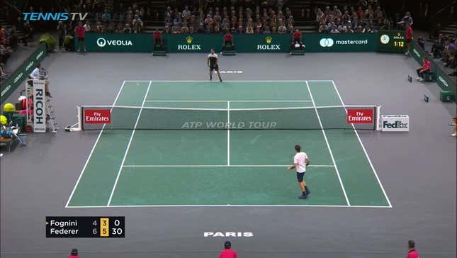 Roger Federer Put This Serve Directly Into The Garbage Can