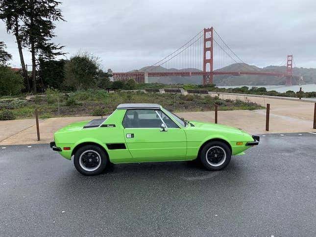 Image for article titled At $7,499, Could This Kermit Colored 1974 Fiat X1/9 Make it Easy Being Green?
