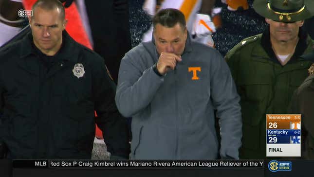 Like Butch Jones's Career, Tennessee Hail Mary Pass Falls Just Short