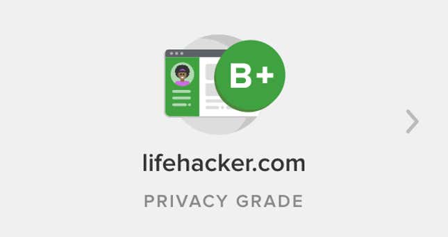 B+ is actually pretty good. The only A-rated site I found was, of course, DuckDuckGo. And hey, at least we made the honor roll, right?