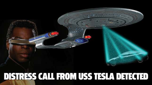 Image for article titled Damn, Even Geordi La Forge Can&#39;t Fix His Tesla