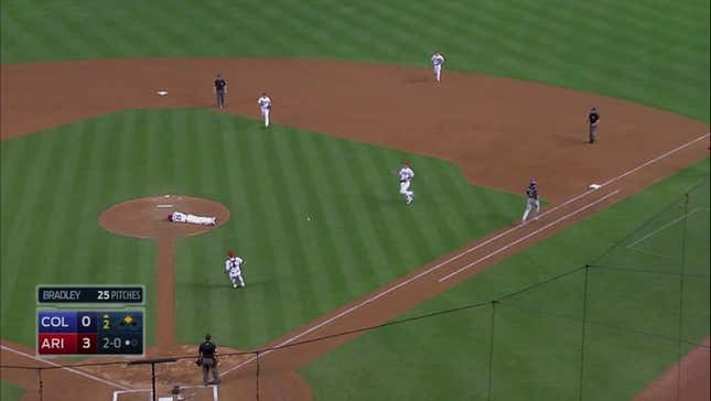Archie Bradley Leaves Game Under Own Power After Liner To The Face