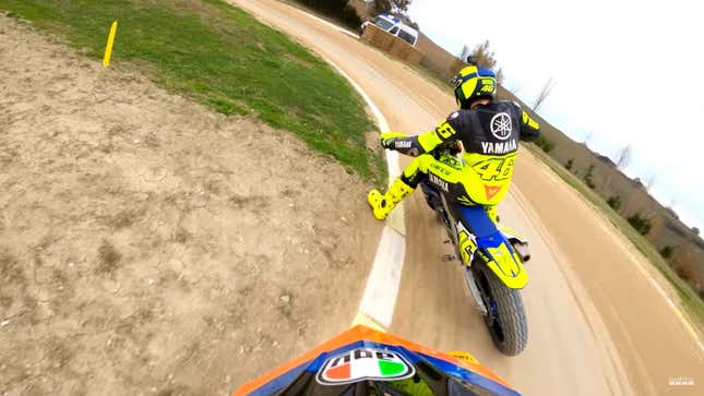 Image for article titled Get An Onboard View Of Valentino Rossi&#39;s Dirt Endurance Race Win