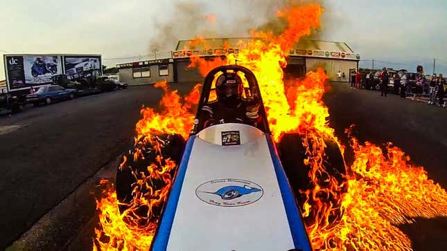 This Is The Most Incredible Flaming Burnout Of All Time