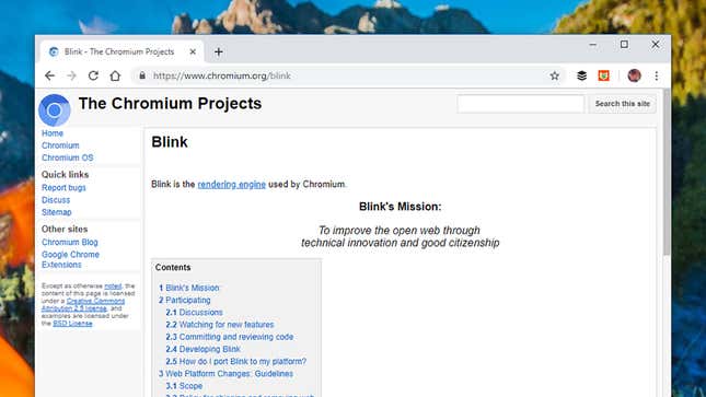 Blink, part of the Chromium project.