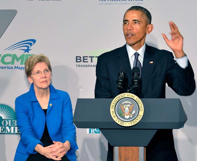 Image for article titled Is Forever President Barack Obama Secretly an Elizabeth Warren Fan? The Root Investigates