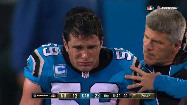 Luke Kuechly's Tears Hit Hard