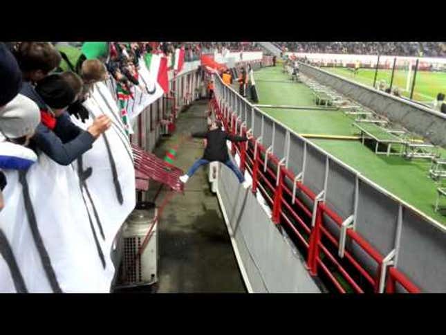 Russian Idiot On The Field Uses MacGyver Skills To Escape Security