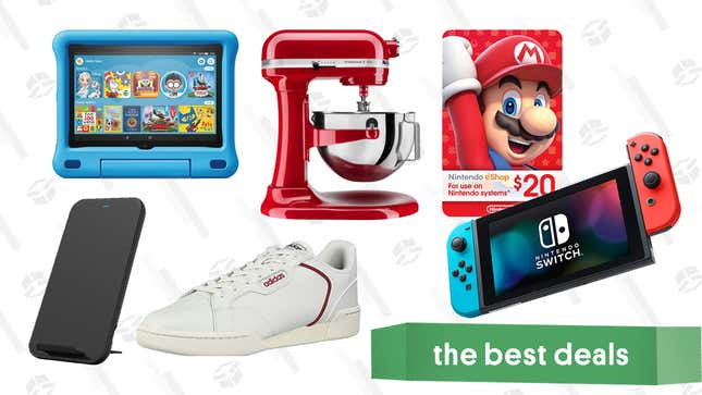 Image for article titled Tuesday&#39;s Best Deals: Nintendo Switch, Amazon Fire HD Kids Tablets, eShop Gift Cards, Adidas Sneakers, KitchenAid Professional Mixer, and More