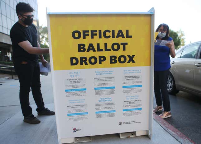 What An Official Ballot Box Looks Like in California 