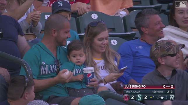 Small Child Unimpressed With Dad's One-Handed Catch And Perhaps The Sport Of Baseball