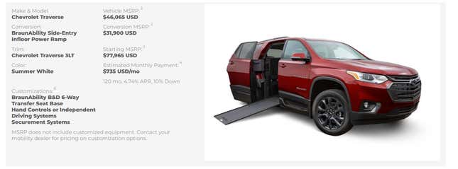 Image for article titled This $78,000 Chevrolet Traverse Is Actually Pretty Awesome