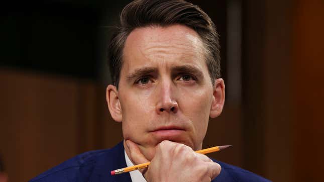Image for article titled Would It Be a Hate Crime If I Punched Josh Hawley In His Smug Little Face