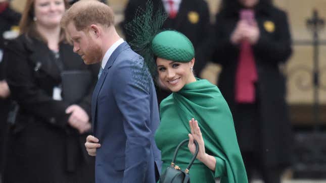 Prince Harry, Duke of Sussex and Meghan, Duchess of Sussex attend the Commonwealth Day Service 2020 on March 09, 2020, in London, England.