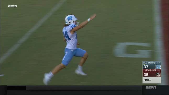 UNC Kicker Taunts Florida State With Tomahawk Chop After Nailing Game-Winner