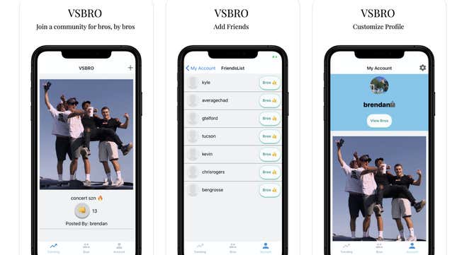 Image for article titled New App 'for Bros by Bros' Already Has a Woman Problem, Shockingly