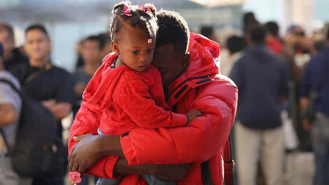 In this photo from September 2016, Haitian refugees, many of them deportees from the United States, await breakfast at an immigrant center in Tijuana, Mexico. Donald Trump’s current immigration policy limiting the number of people allowed to make asylum applications makes images like these current as thousands of immigrants, including those from Haiti and countries throughout Africa, languish in Mexican centers near the U.S. border. 