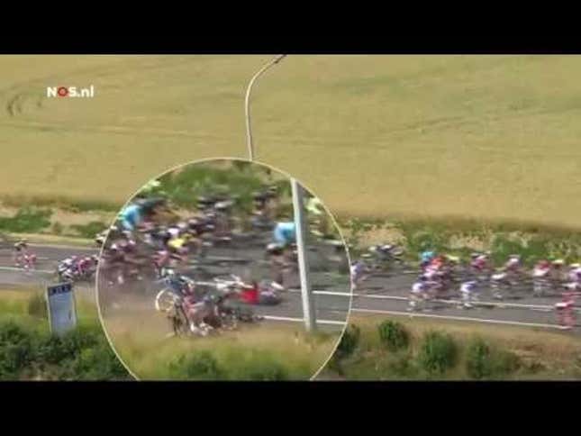 Massive Tour De France Crash Takes Out 20
