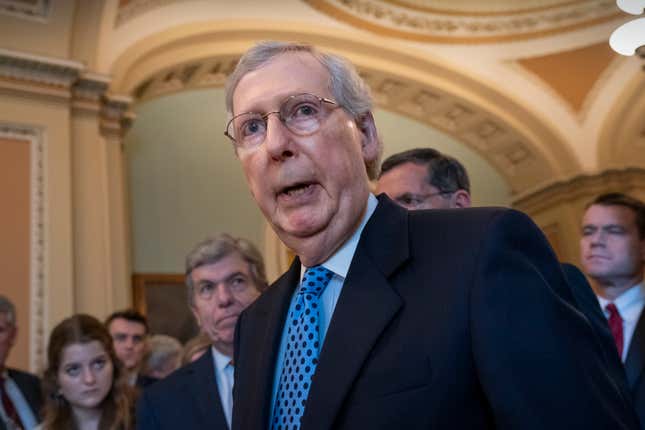 Image for article titled Mitch McConnell on Reparations: &#39;We’ve Elected an African-American President&#39;