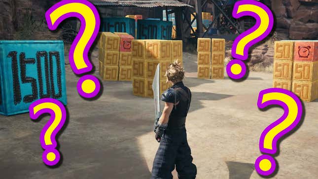 Image for article titled 9 Questions I Have About That Weird Box Breaking Game In Final Fantasy 7 Remake