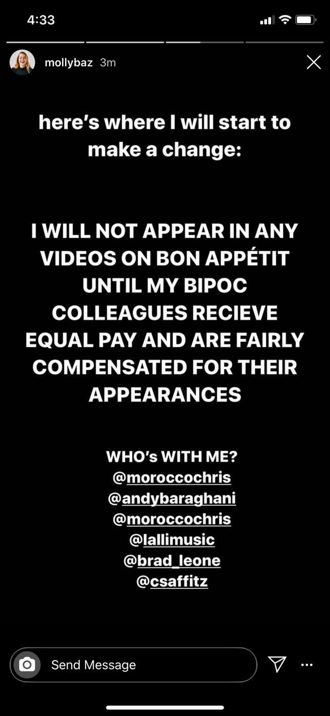 Molly Baz was just one employee who said she would not film new video content