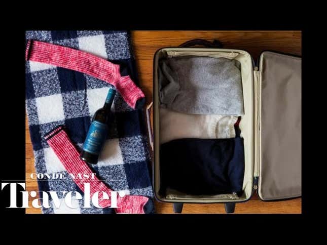 The Easiest Way to Pack a Bottle of Wine in a Suitcase<em></em>